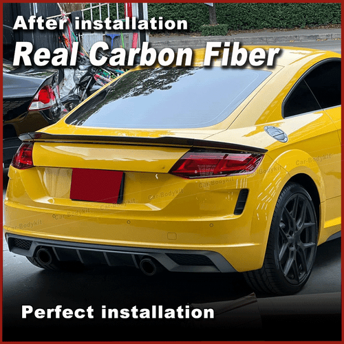 For Audi TT MK3 TTS TTRS 2015-2021 REAL Carbon Fiber Rear Trunk Spoiler Wing Lip - Picture 3 of 13