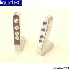 GPM Racing LS0108 Silver Aluminum Angled Servo Mount