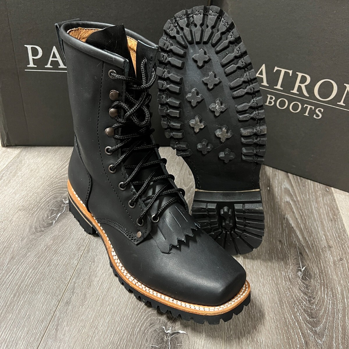 MEN'S LACER WORK BOOTS WESTERN SOFT BROWN LEATHER RUBBER MEN'S LACER WORK BOOTS WESTERN SOFT BROWN LEATHER RUBBER