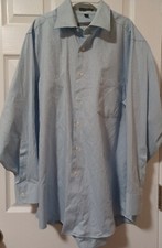 Geoffrey Beene Adult Large Dress Shirt color blue size 16 32/33