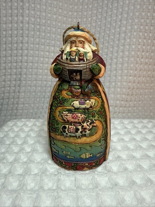 Jim Shore Noah's Ark Heartwood Creek  Santa Ornament