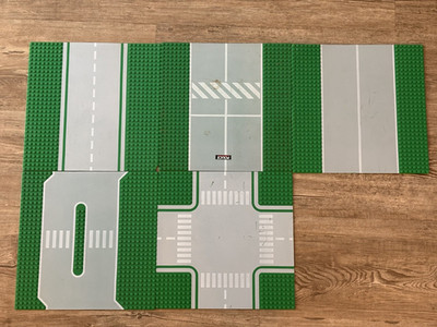 LEGO  Legoland System Platte Plate Strassenplatte 5 Stk B WARE !!! B3