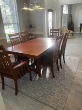 Solid Oak Formal Dining Table Set