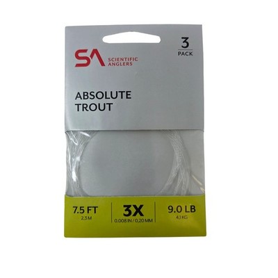 Scientific Anglers Absolute Trout Leader 3 Pack
