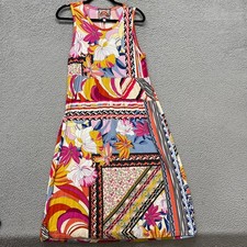 Johnny Was Dress Womens M Colorful Floral Rachel May Easy Fit Tank Art To Wear