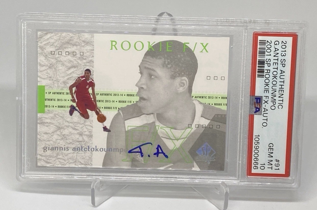 2013 SP Authentic Giannis Antetokounmpo RC Rookie AUTO PSA 10 POP 23