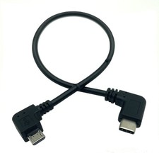 Qaoquda USB Type C to Micro USB Cable, 90 Degree USB-C Male to Micro USB Male Ad
