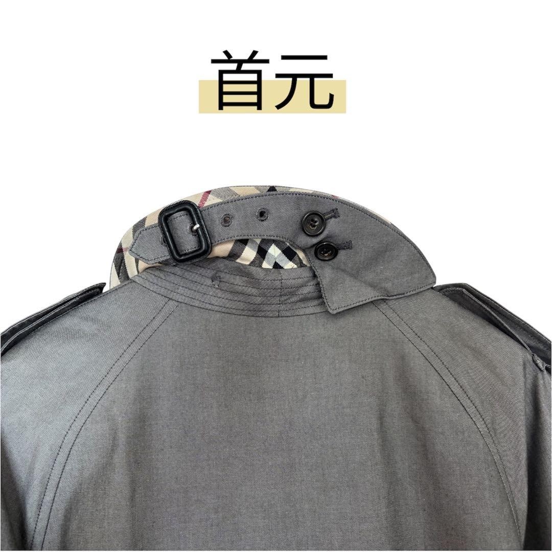 Burberry   London Trench Coat Nova Check M Gray Made in England thumbnail 5