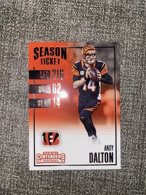 2016 Panini Contenders - Season Ticket Andy Dalton #80 NFL Football