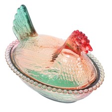 Pot De Conservation Pour Poulet Glacé Rangement À Bijoux Plat Bonbons Verre