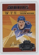 2024-25 Upper Deck Credentials Retro Ticket Access Rookies Calum Ritchie Auto RC