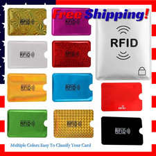 10PCS Anti RFID Blocking Card Sleeve-Secure Credit/Debit Card Holder ID Wallet