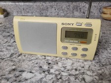Sony Liv ICF-M410V Portable 4-Band TV/Weather/FM/AM Clutch Radio Tested Working