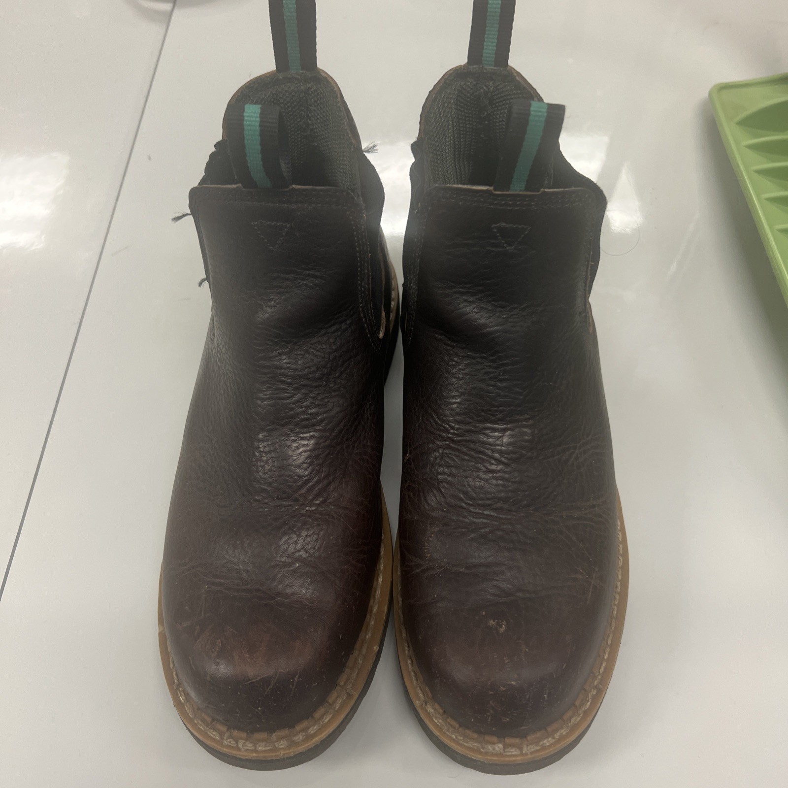 Georgia Giant Mens 9 Romeo Brown Leather Waterproof High GR500 Soft Toe Slip On