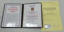 America's First Postage Stamp Benjamin Franklin Portrait in Booklet w/ COA