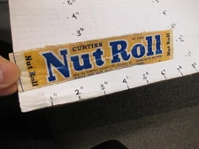candy bar wrapper 1940s NUT ROLL Curtiss 2 oz peanuts WWII era