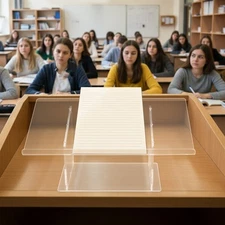 Acrylic Clear Tabletop Podium Podium Stand For Wedding, Classroom, Conference