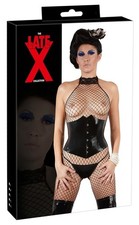 CORSET CINCHER LATEX GERMANY .4MM LACING BACK BLACK X-SMALL- 2X-LARGE