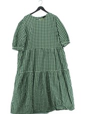 Nobody's Child A-Line Midi Dress UK22 in Green