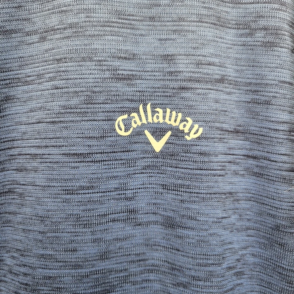 Top Pullover Callaway Weather Series 1/4 Cremallera Plus XXL 2X Azul Jaspeado Foto 3 de 4