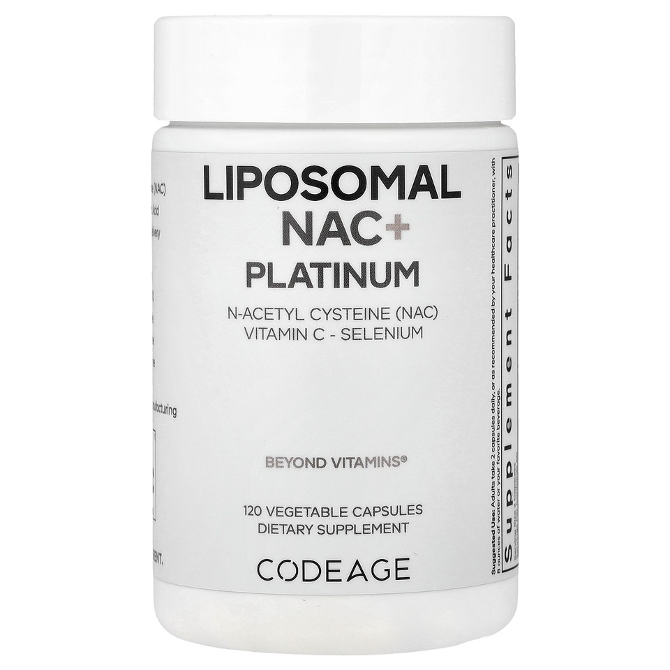Liposomal NAC+ Platinum, 120 Vegetable Capsules