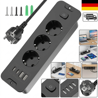 Versenkbare Steckdose 3-Fach, Einbau Steckdosenleiste Mit 4 Usb, Einbausteckdose