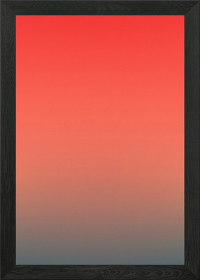 Gradient Background: Coral to Gray Framed Wall Art Poster Canvas Print Picture