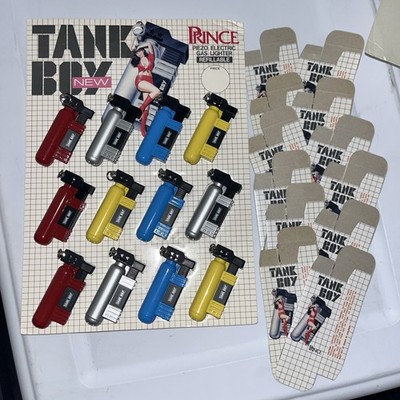 Tank Boy lighter Store Display Japan by Prince Vintage Rare Unused NIP w/boxes