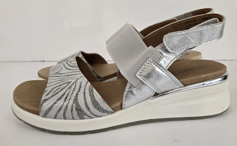 Sandalias para mujer Caprice 9-28306-26-943, gris plata, talla EU 40, US 8,5 Foto 2 de 4