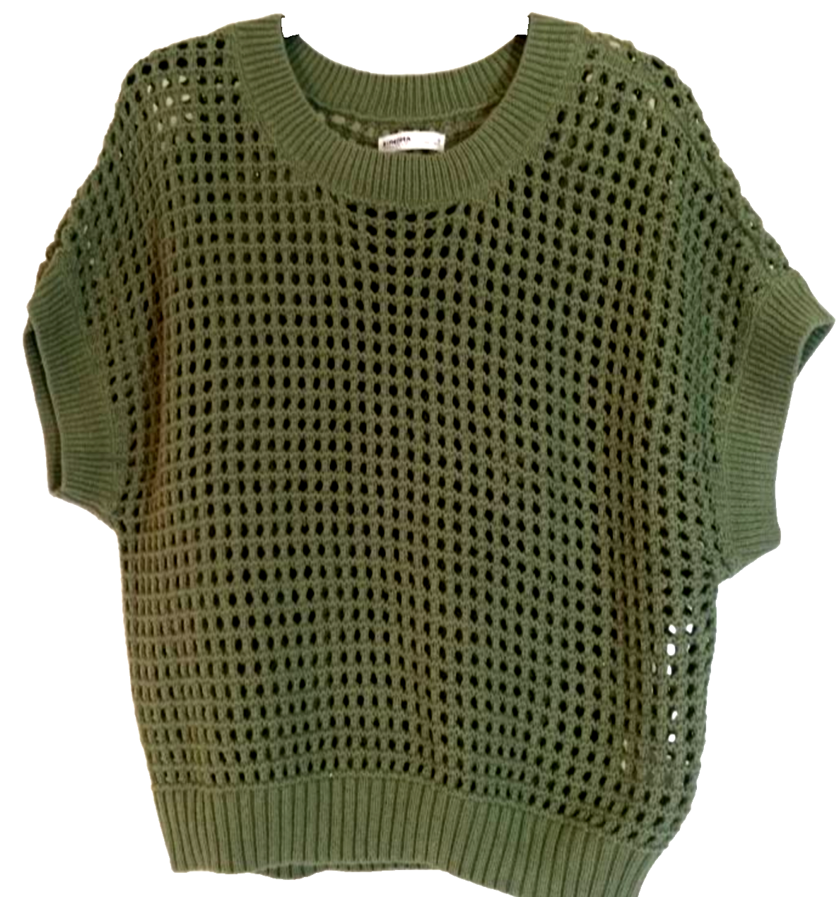 Sonoma Goods For Life Sweater Womens Size M Green Dolman Pullover Open Stitch