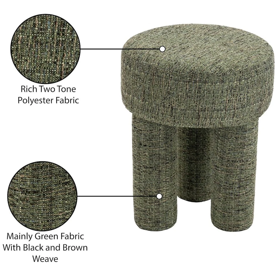 Larson Green Polyester Fabric Ottoman/Stool - Image 2 of 4