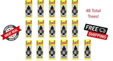 Little Trees U3S-32055 Black Ice Hanging Air Freshener for Car/Home 48 Pack 