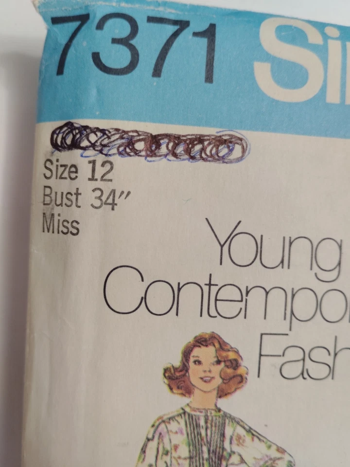 Gown Caftan Dress Tunic Top Pants 12 Simplicity 7371 Sewing Pattern Cut VTG - Image 2 of 4