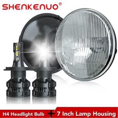 For Freightliner Century Class 7inch Round LED Headlights Hi/Lo Beam Light 6000K