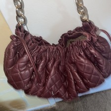 Robe Bohème BCBGMAXAZRIA Bordeaux à Bretelles Spaghetti - Taille 2, Occasion Très Bon état