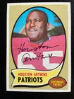 Houston Antwine Autographed 1970 Topps Football Card #255 Patriots Died 2011
