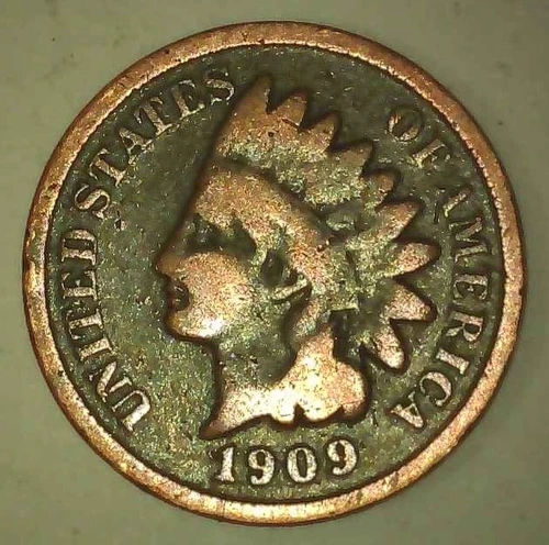 1909  Indian Head Penny; Good condition ; #12