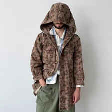 50s Vintage Military 1959 Dated Austrian Army ‘KAZ58’ Pea Dot Camo Parka Jacket