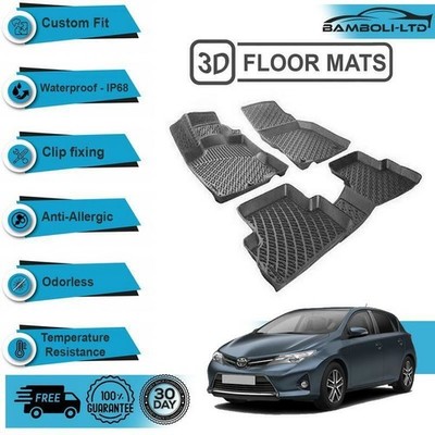 3D Molded Interior Car Floor Mat for Toyota Auris 2013-UP(Black)