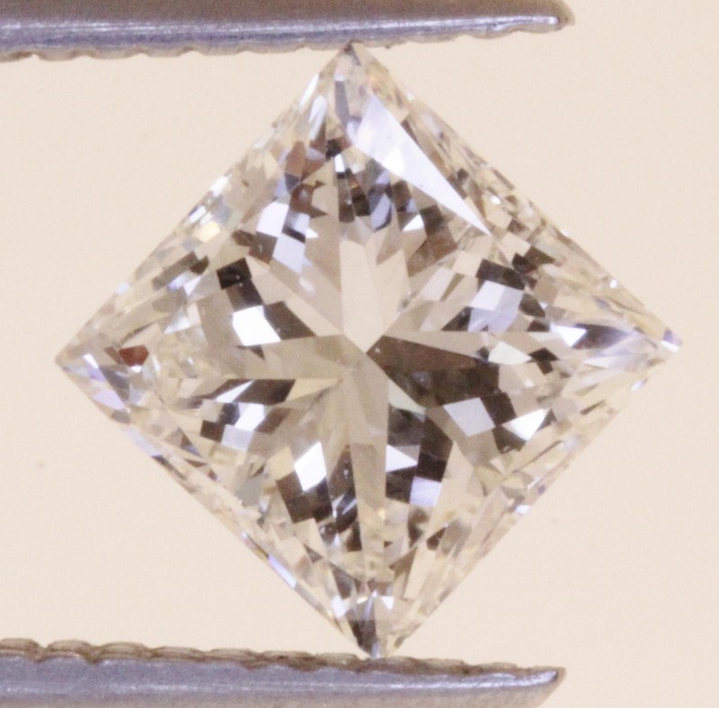 loose GIA certified princess cut .90ct diamond VS2 H vintage estate natural