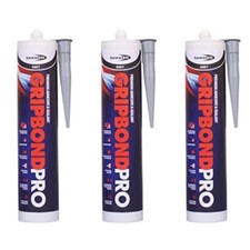 Bond it Grip Bond Pro Premium Adhesive & Sealant Grey 300ml x 3