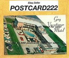 VA Virginia Beach 1960s era vintage postcard GAY VACATIONER MOTEL OCEAN 34TH ST