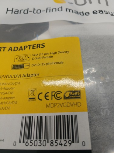 Startech Mini Displayport To Vga / Dvi / Hdmi Adapter - 3-in-1 Mdp Converter - Picture 3 of 4