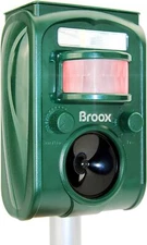 Broox Solar Powered Ultrasonic Animal Repellent With Motion Detector Led Light