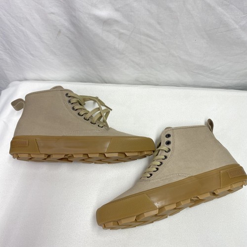 Seavees Legend 90 Sahara schwere Köper Hi-Top Schuhe Herren Größe 7 beige Schnürung Neu - Bild 10 von 16