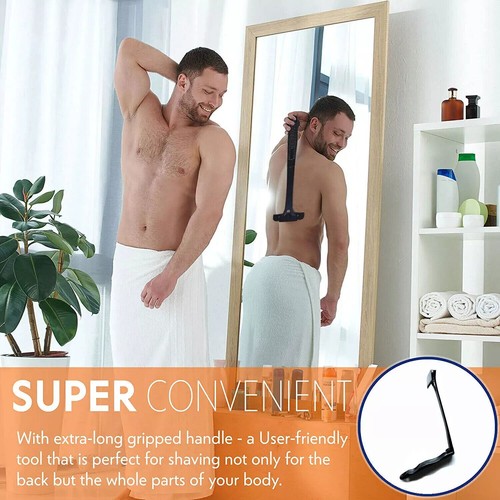 Afeitadora de espalda para hombre Maquinilla de afeitar espalda Cuerpo Mango Largo Afeitadora Recortadora Herramienta - Imagen 2 de 15