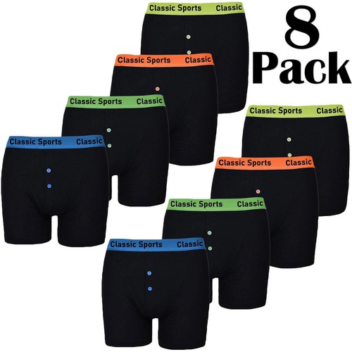 4-12 Packs Mens Boxers Shorts Neon Band Boxer Cotton Trunks Designer Underwear - Picture 5 of 24