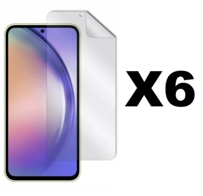 6-Pack Clear Film Screen Protectors (PET) For Samsung Galaxy A54 5G