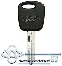 Ford Logo OEM PATS RFID Transponder Security Chip Key Blank H72PT 597602
