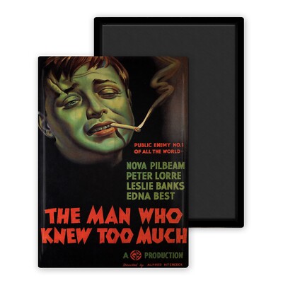 Der Mann, der zu viel wusste 1934 Filmplakat - Kühlschrankmagnet 54x78mm